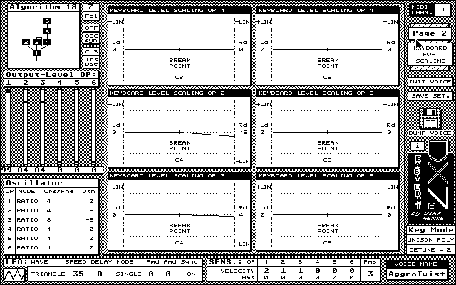 DX7 II Easy Edit atari screenshot